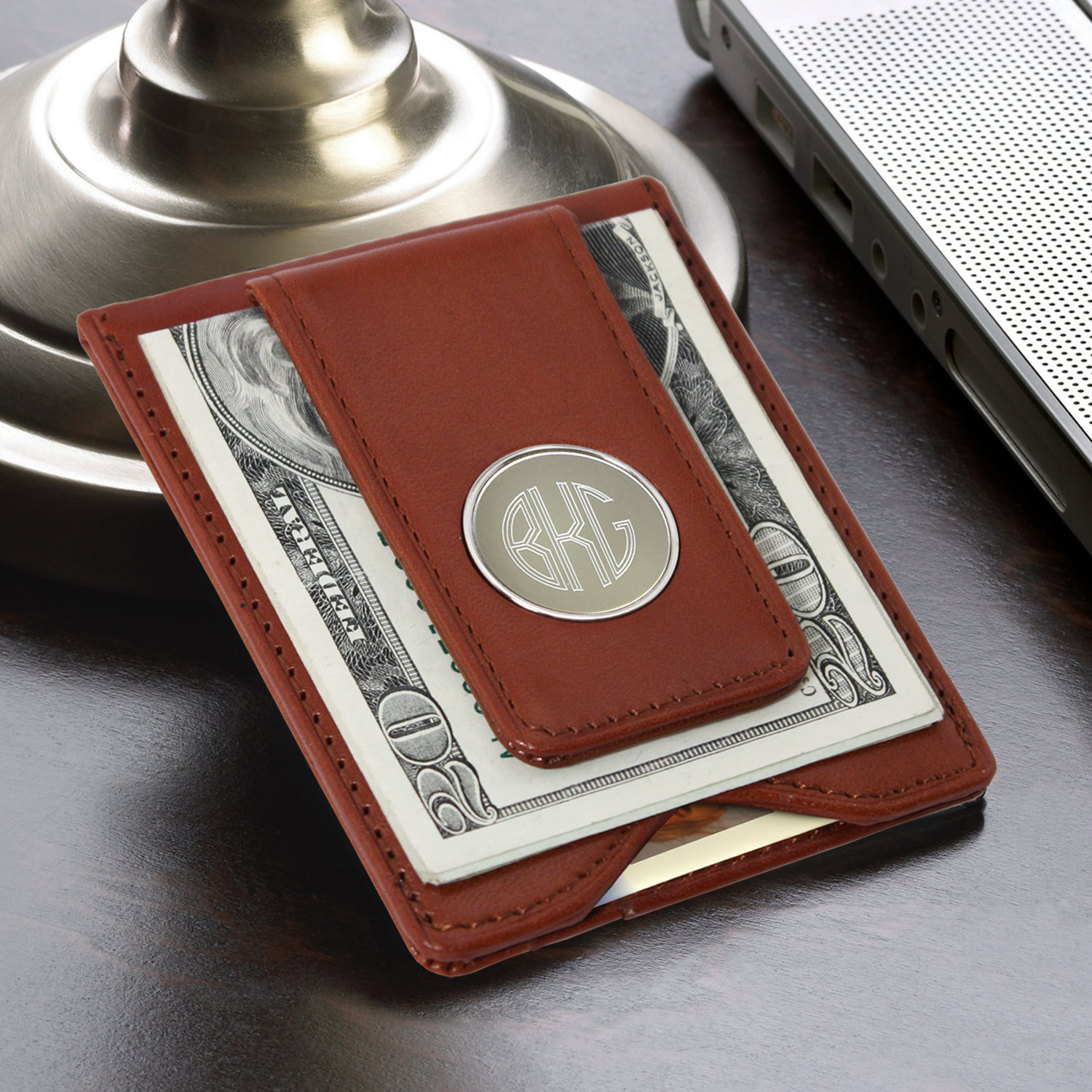 Leather Wallet Money Clip Personalized Money Clip Etsy - image 0